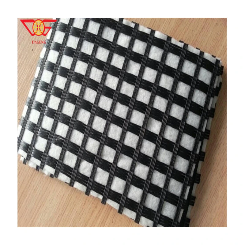 120kn Fiberglass Geogrid Composite Nonwoven Geotextile 120g Geocomposite