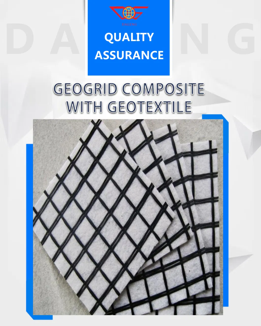 Road Base Stabilization PP Combigrid Biaxial Geogrid Composite with Non Woven Geotextile Global Hot Sold